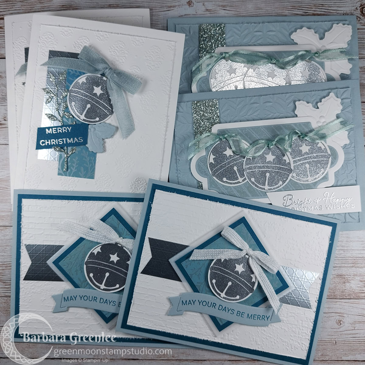 Silver Bells Green Moon Stamp Studio